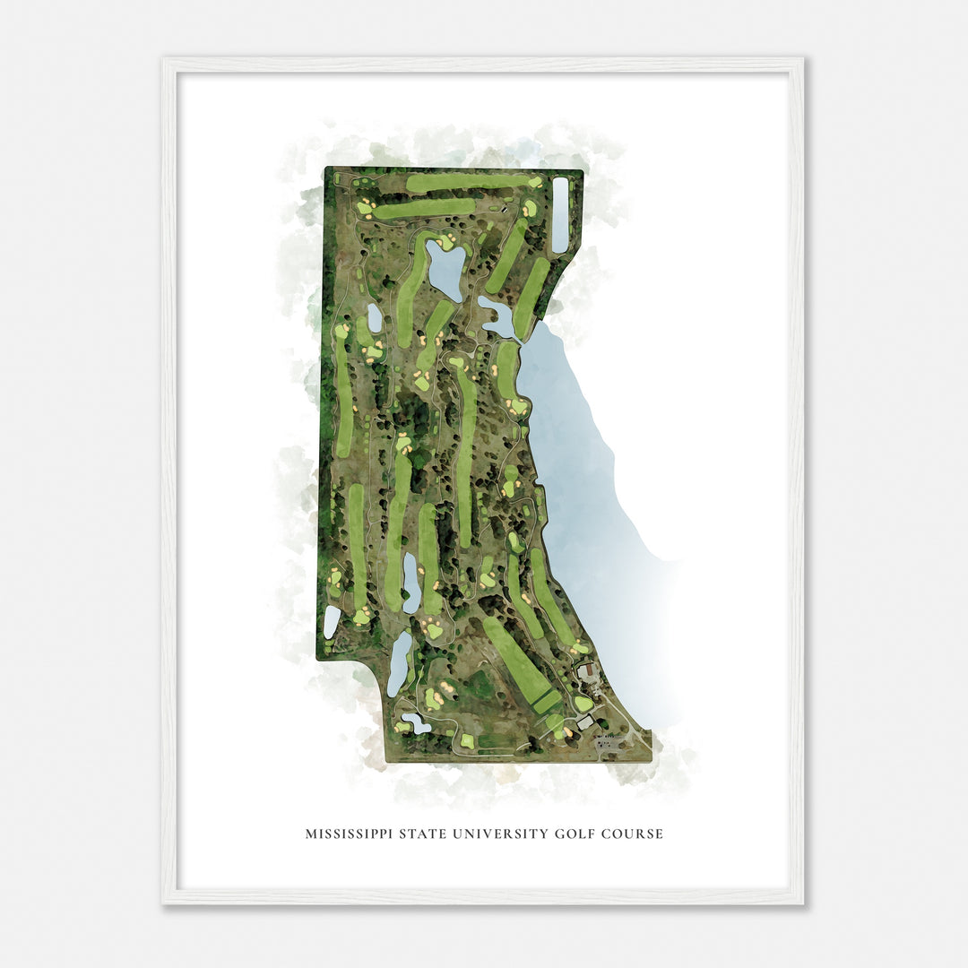 Print of Mississippi State University Golf Course Classic Map
