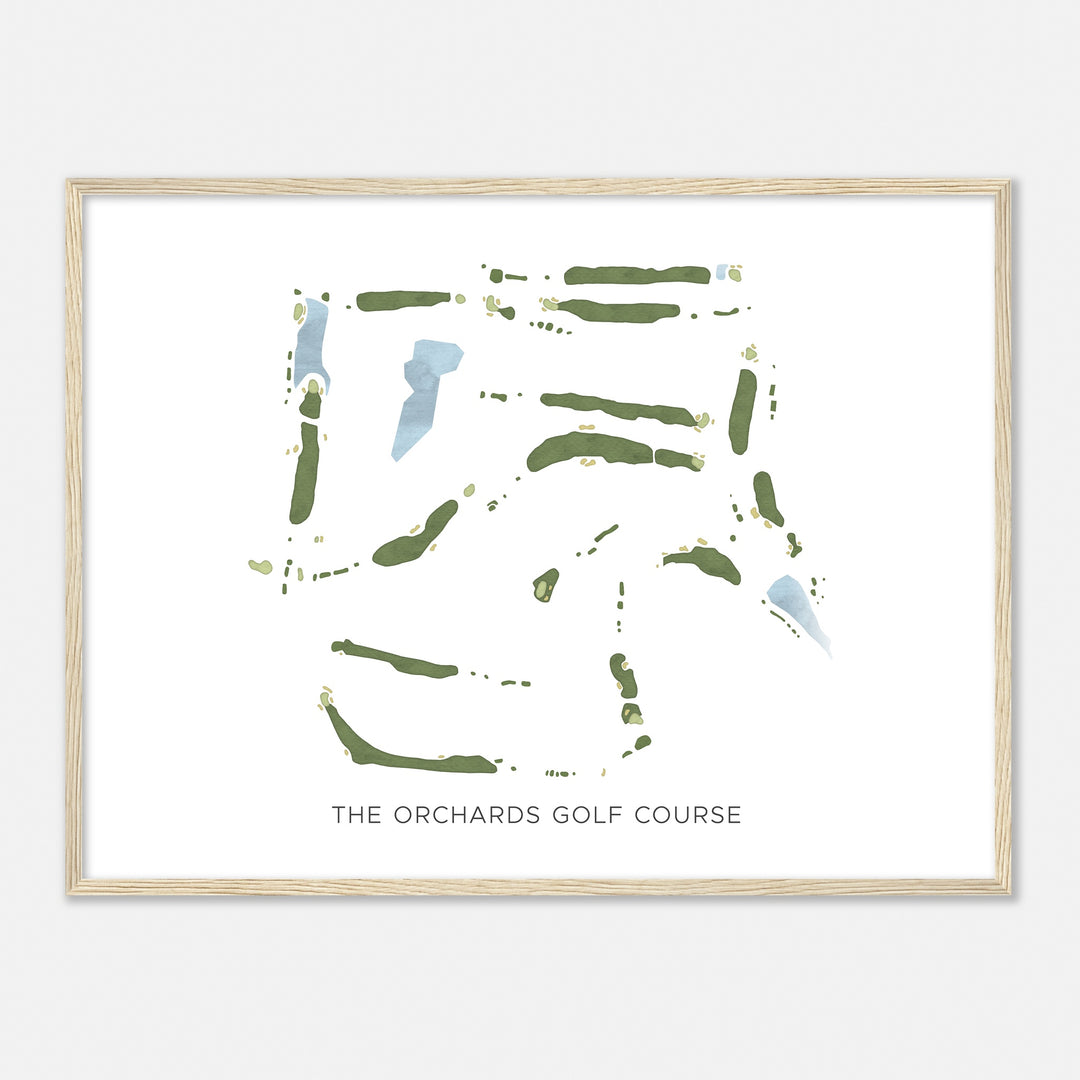 Print of The Orchards Golf Course Modern Map