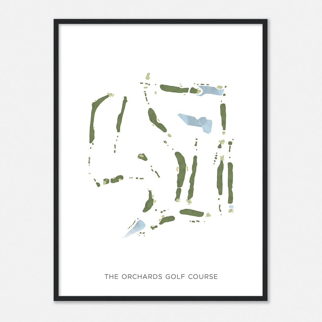 Print of The Orchards Golf Course Modern Map