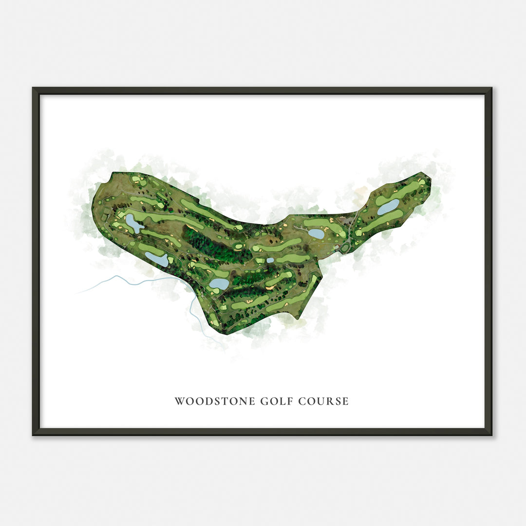 Print of Woodstone Golf Course Classic Map
