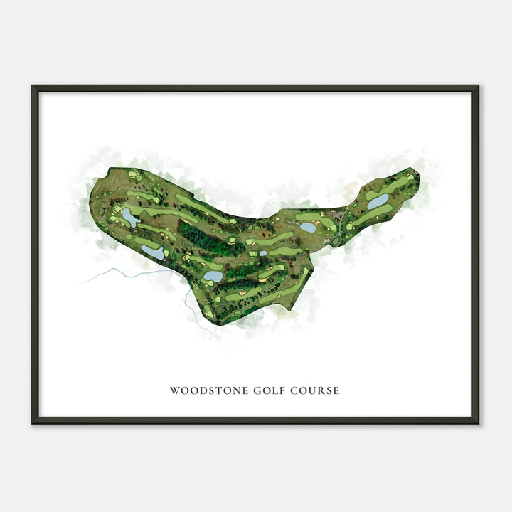 Print of Woodstone Golf Course Classic Map
