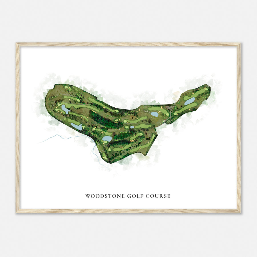 Print of Woodstone Golf Course Classic Map