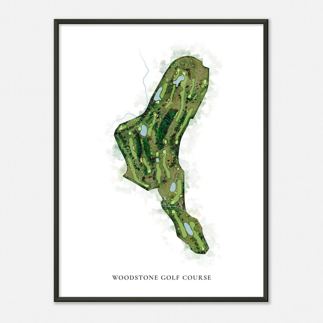 Print of Woodstone Golf Course Classic Map