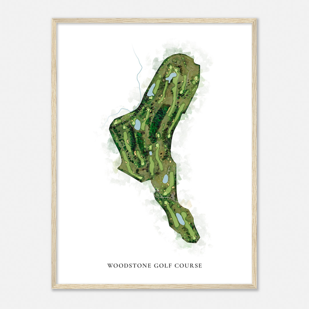Print of Woodstone Golf Course Classic Map
