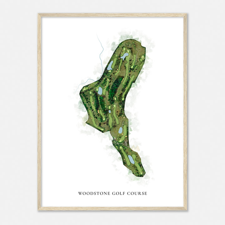 Print of Woodstone Golf Course Classic Map