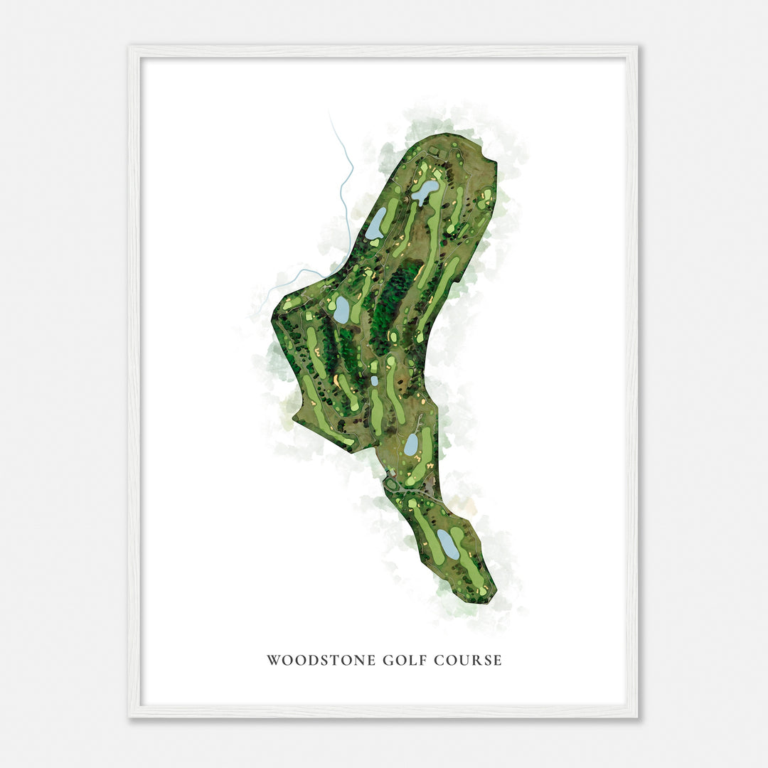 Print of Woodstone Golf Course Classic Map