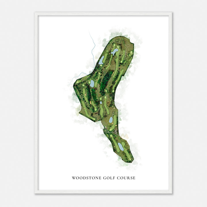 Print of Woodstone Golf Course Classic Map