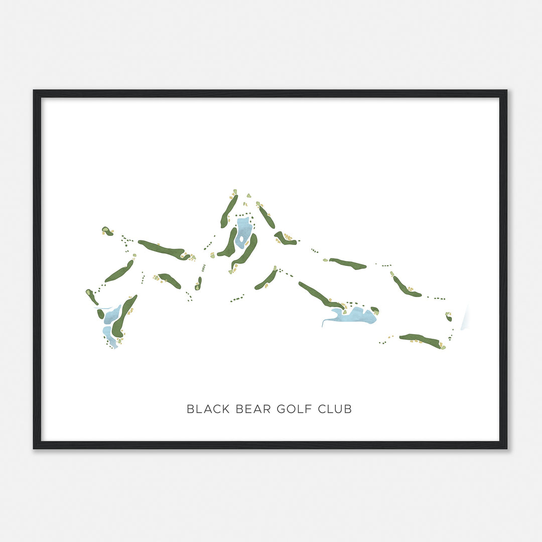 Print of Black Bear Golf Club Modern Map