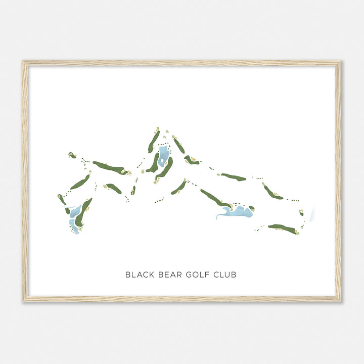 Print of Black Bear Golf Club Modern Map