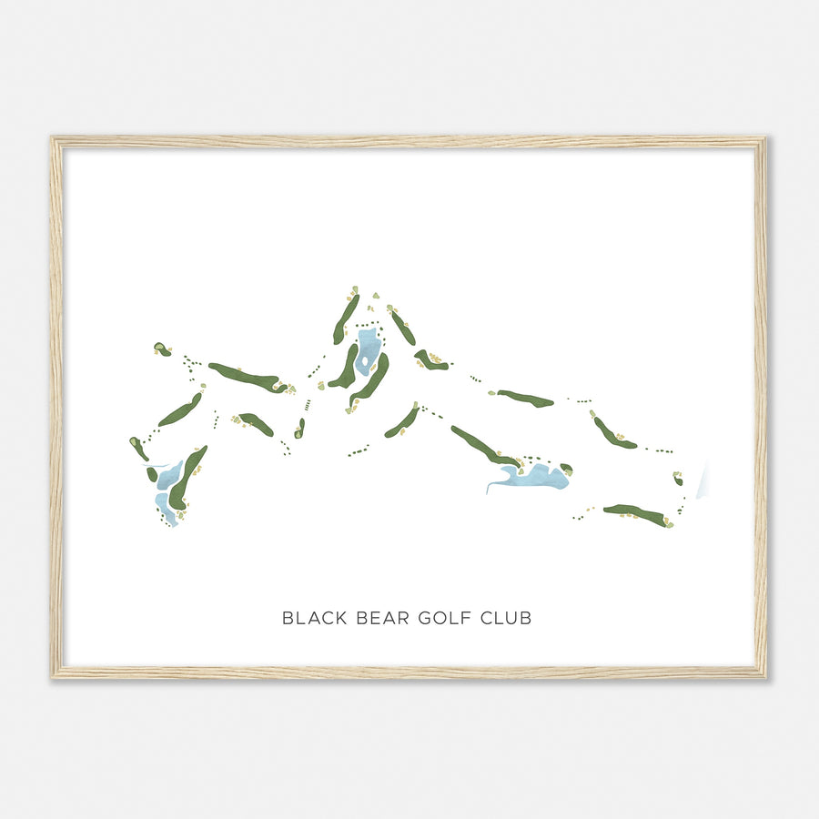 Print of Black Bear Golf Club Modern Map