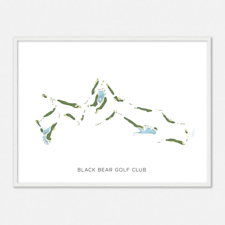 Print of Black Bear Golf Club Modern Map