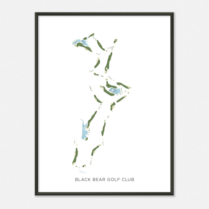 Print of Black Bear Golf Club Modern Map