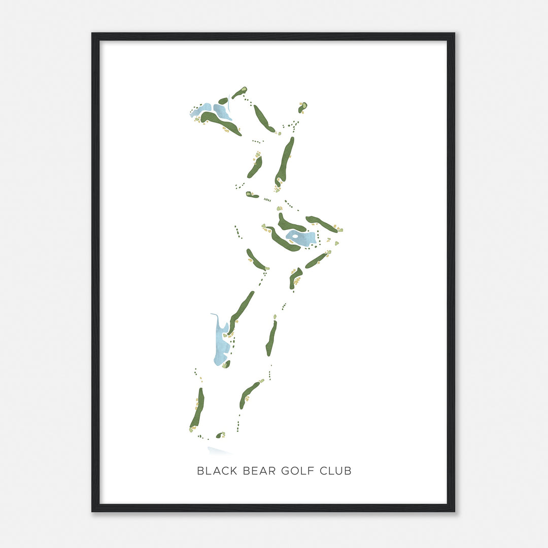 Print of Black Bear Golf Club Modern Map