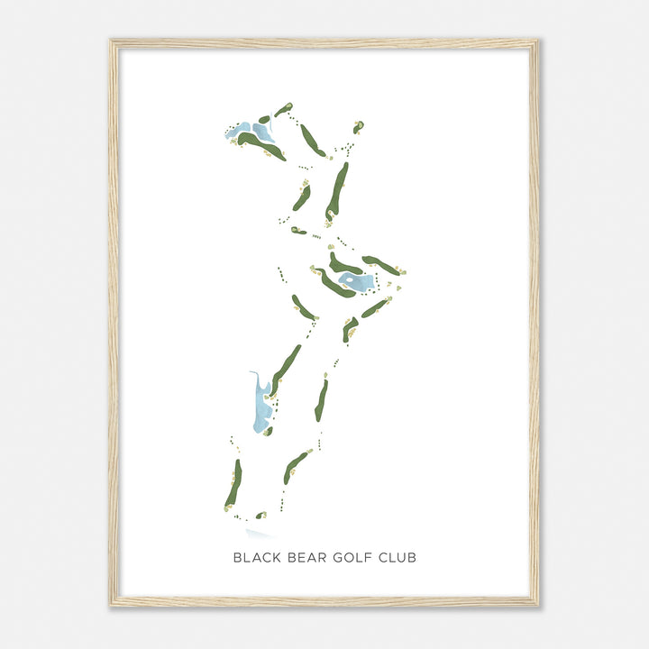 Print of Black Bear Golf Club Modern Map