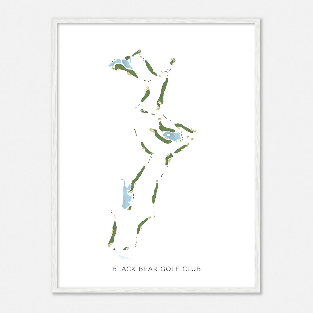 Print of Black Bear Golf Club Modern Map