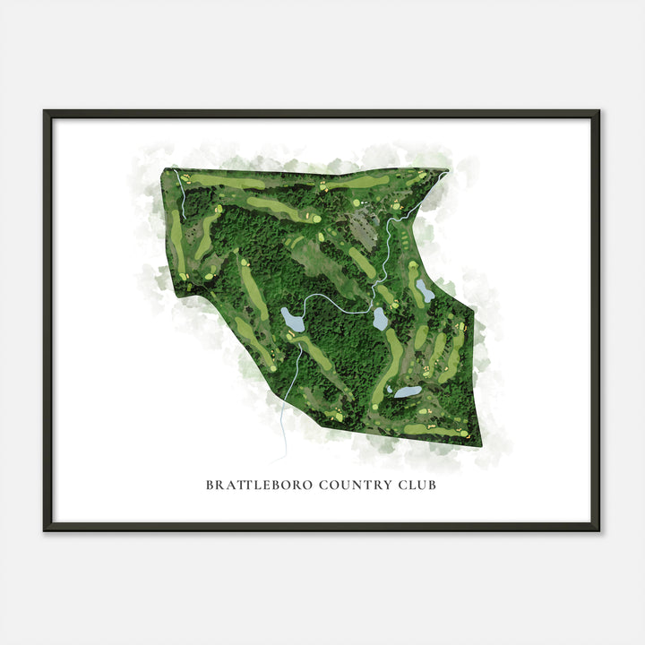 Print of Brattleboro Country Club Classic Map