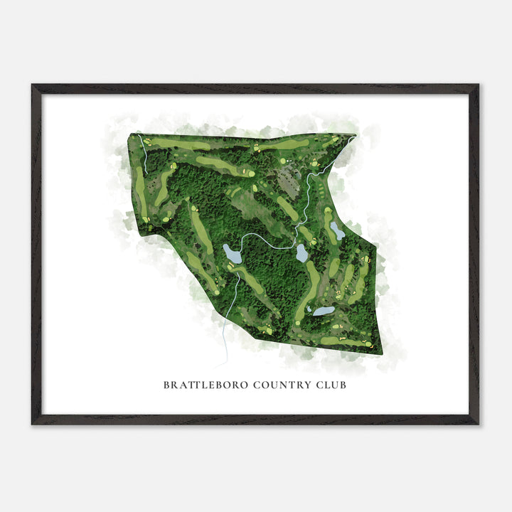 Print of Brattleboro Country Club Classic Map