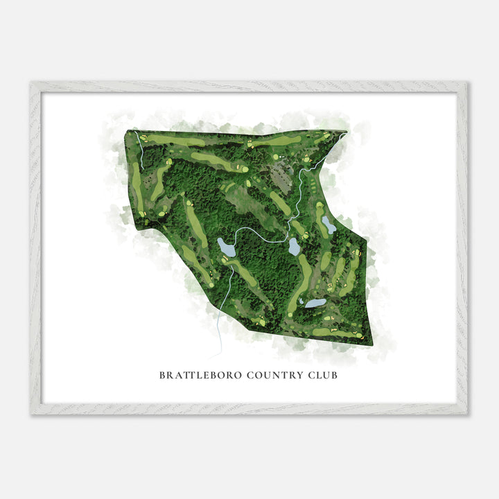 Print of Brattleboro Country Club Classic Map