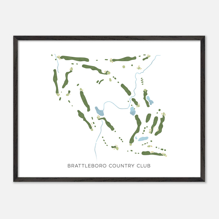 Print of Brattleboro Country Club Modern Map