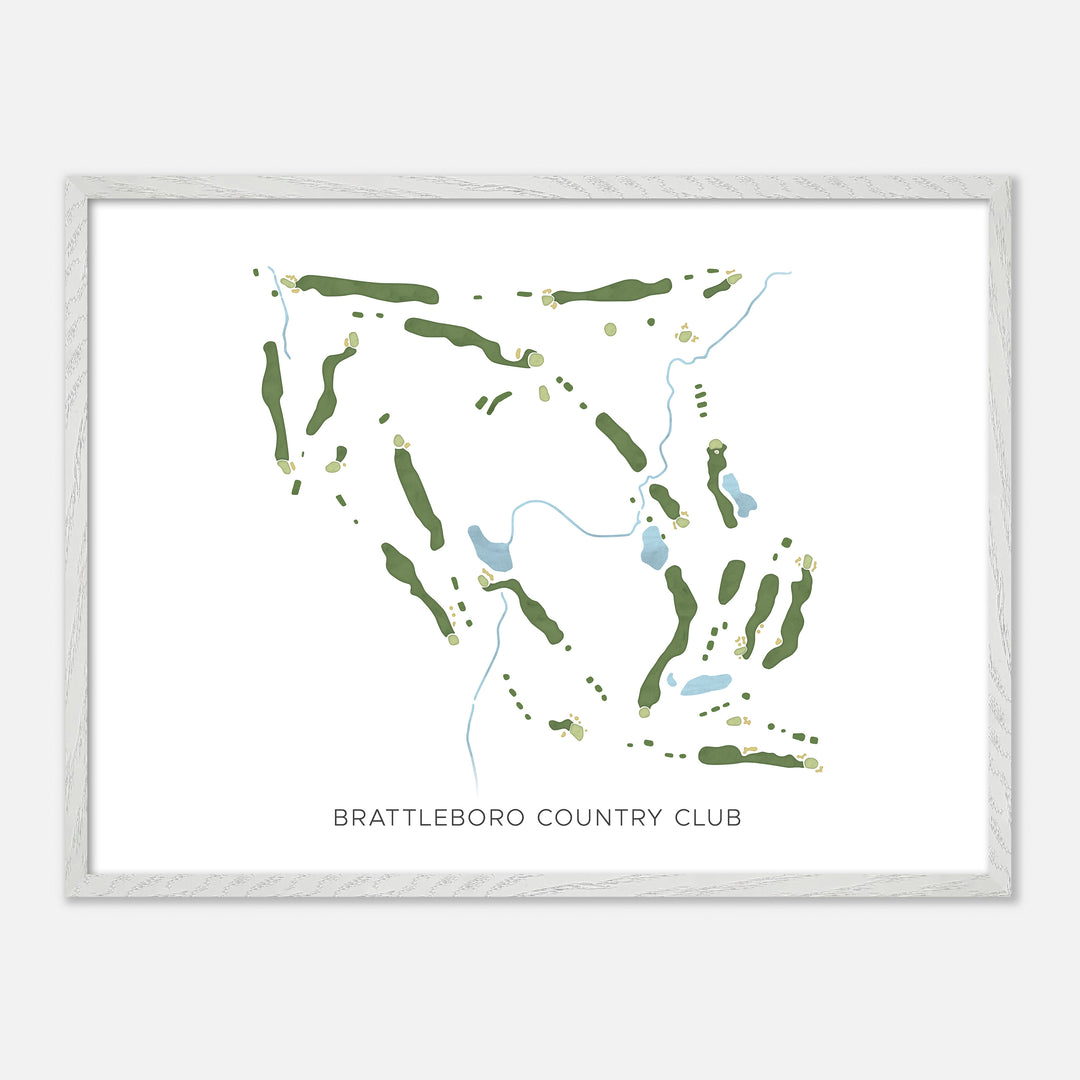 Print of Brattleboro Country Club Modern Map