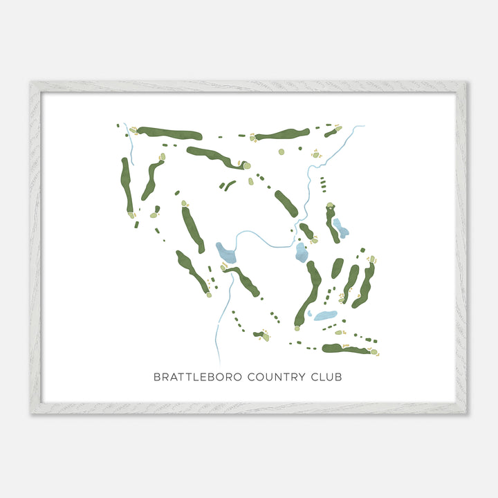 Print of Brattleboro Country Club Modern Map