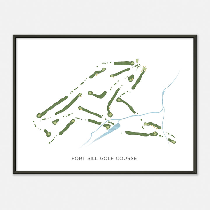 Print of Fort Sill Golf Course Modern Map