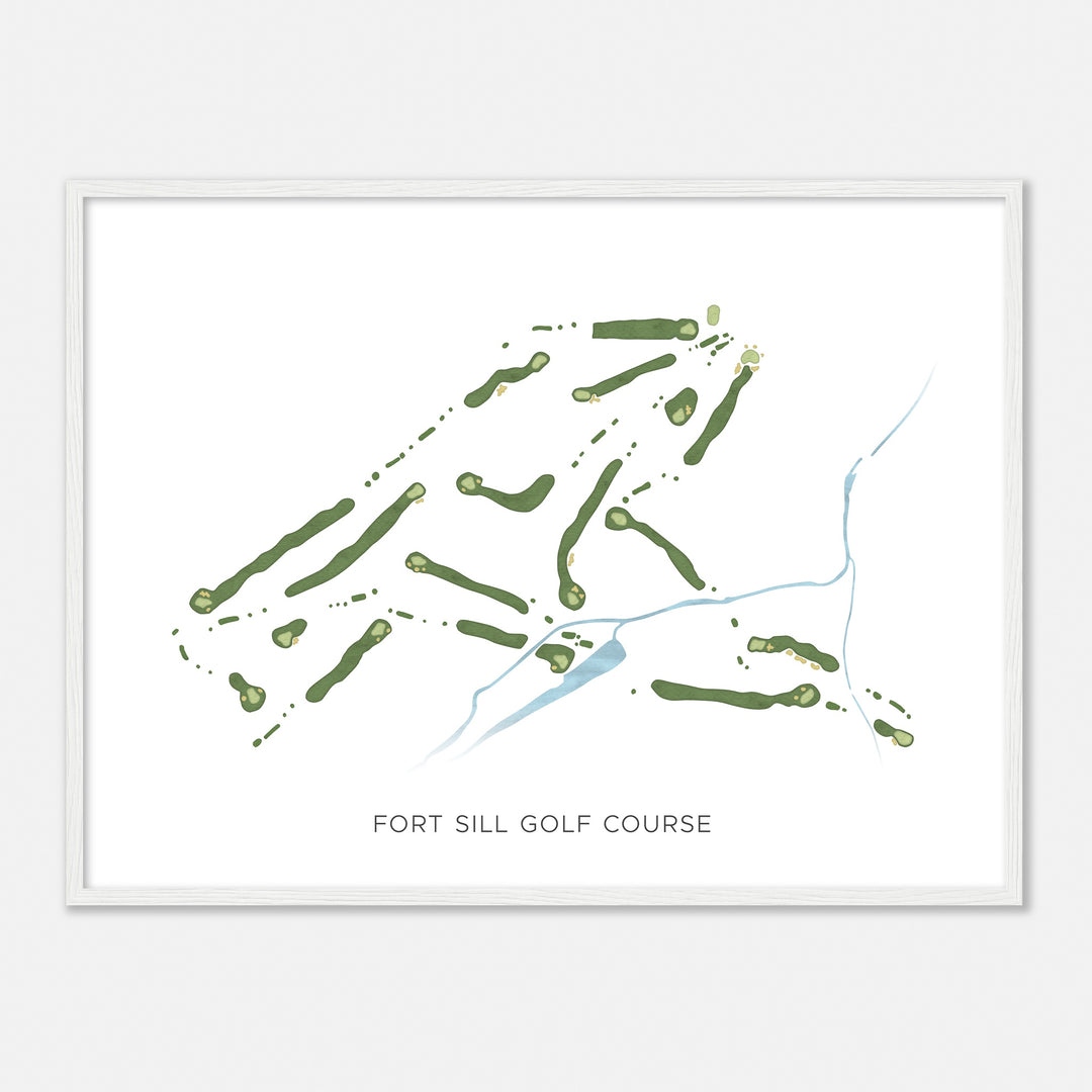 Print of Fort Sill Golf Course Modern Map