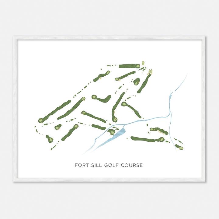 Print of Fort Sill Golf Course Modern Map