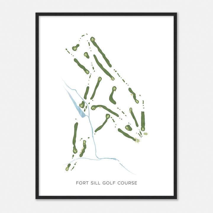 Print of Fort Sill Golf Course Modern Map