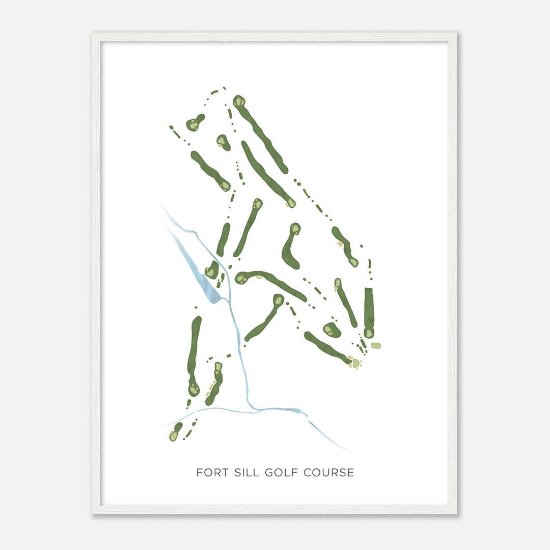 Print of Fort Sill Golf Course Modern Map