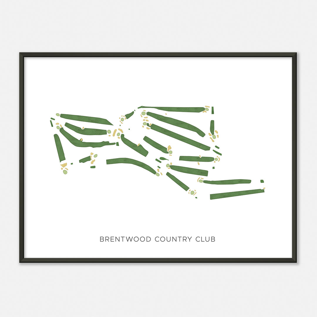 Print of Brentwood Country Club Modern Map