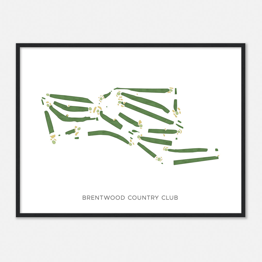 Print of Brentwood Country Club Modern Map