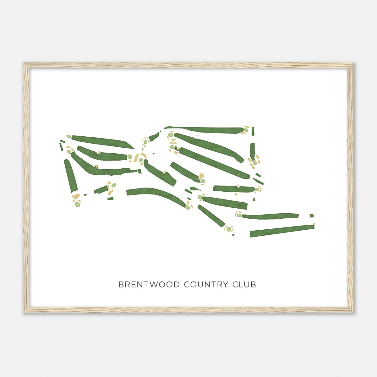 Print of Brentwood Country Club Modern Map