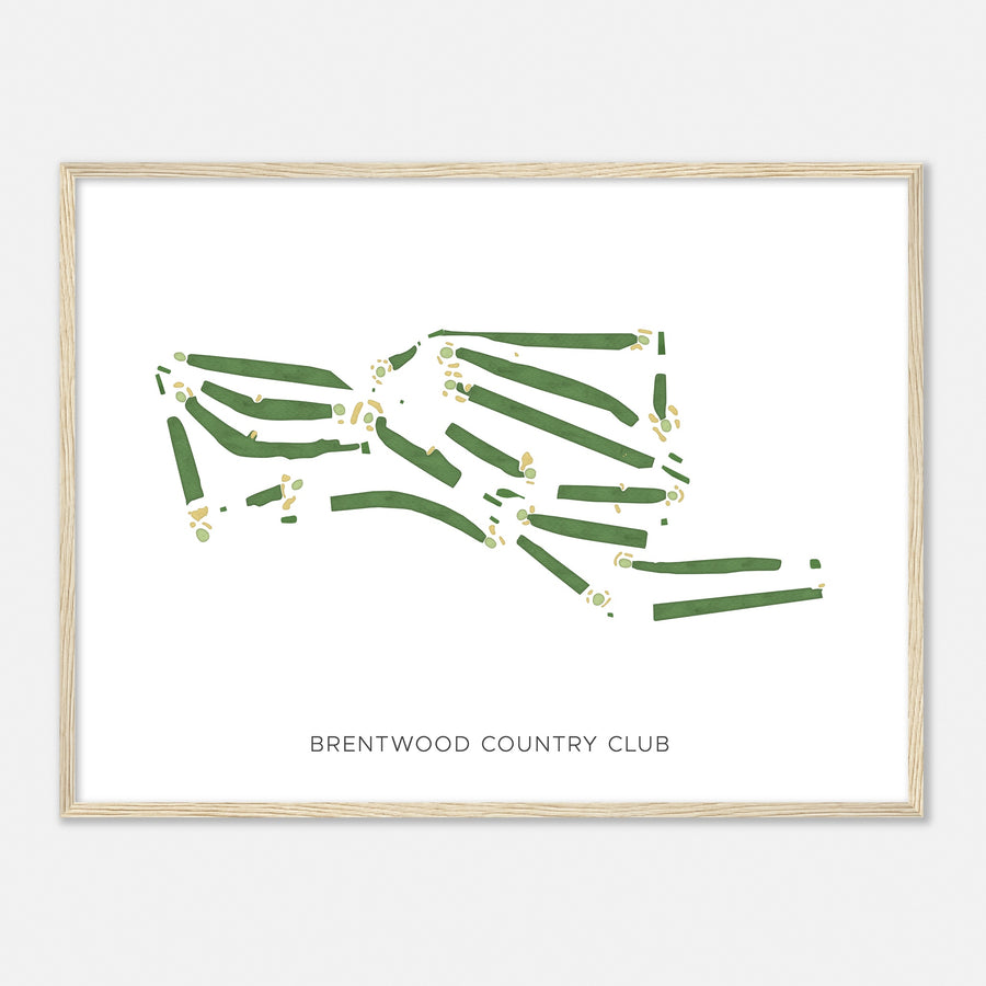 Print of Brentwood Country Club Modern Map