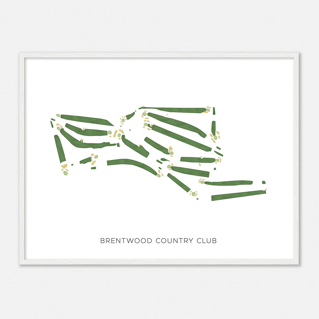 Print of Brentwood Country Club Modern Map