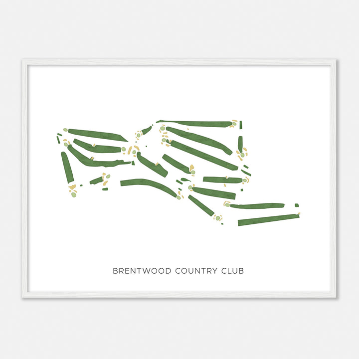 Print of Brentwood Country Club Modern Map