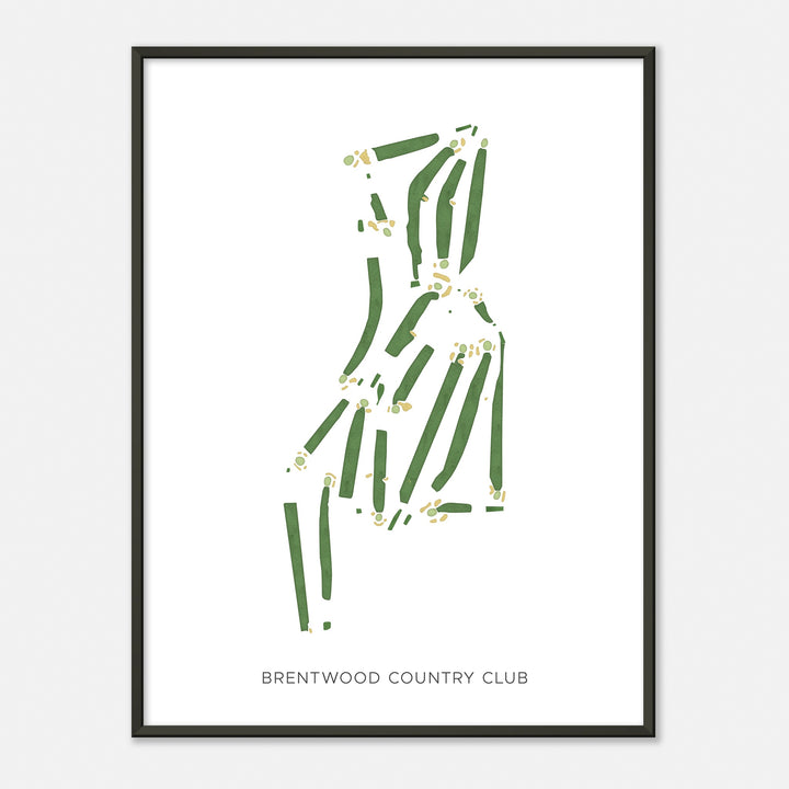 Print of Brentwood Country Club Modern Map
