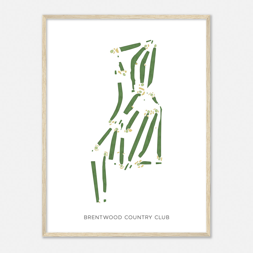 Print of Brentwood Country Club Modern Map