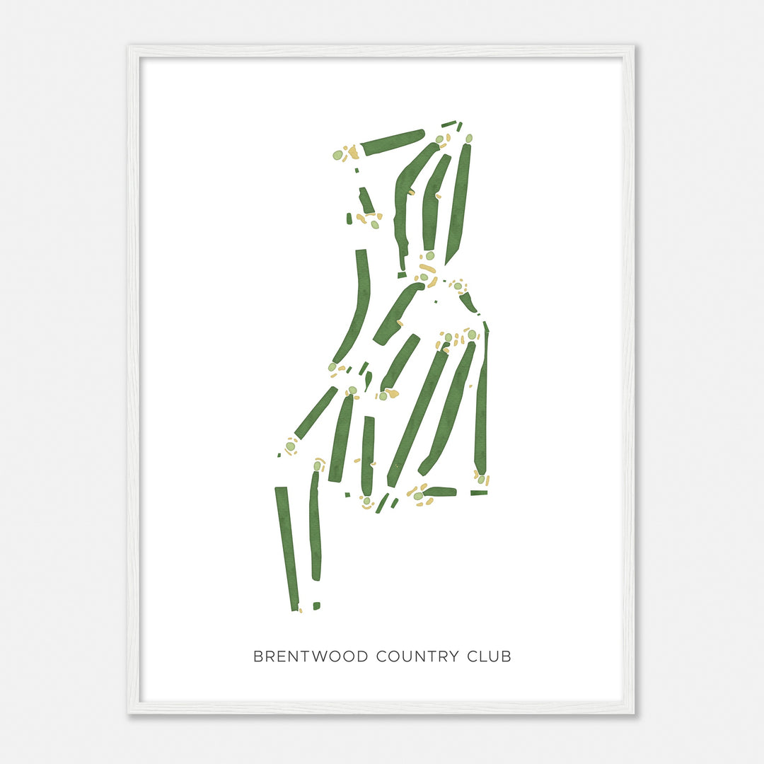 Print of Brentwood Country Club Modern Map