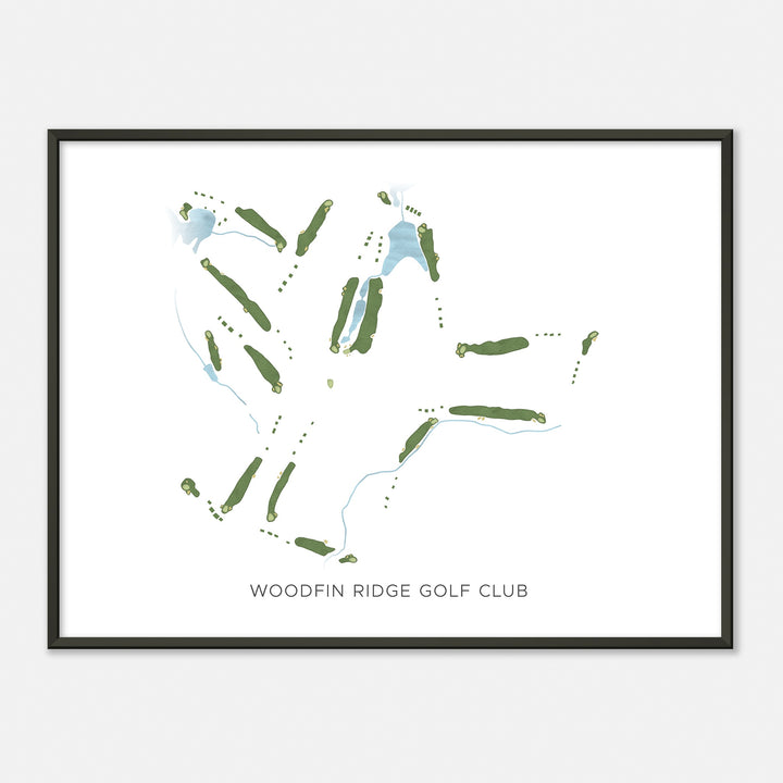 Print of Woodfin Ridge Golf Club Modern Map