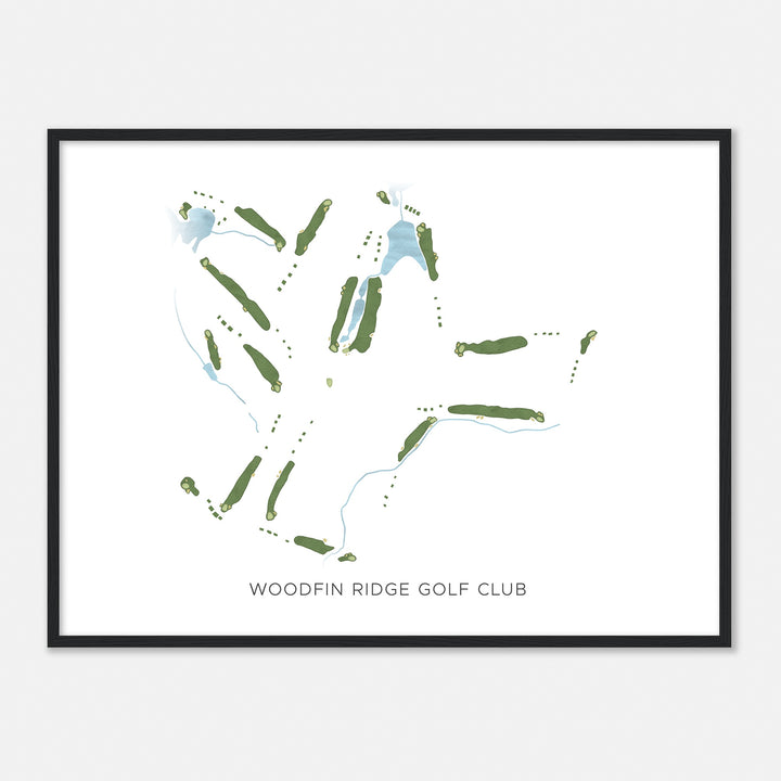 Print of Woodfin Ridge Golf Club Modern Map