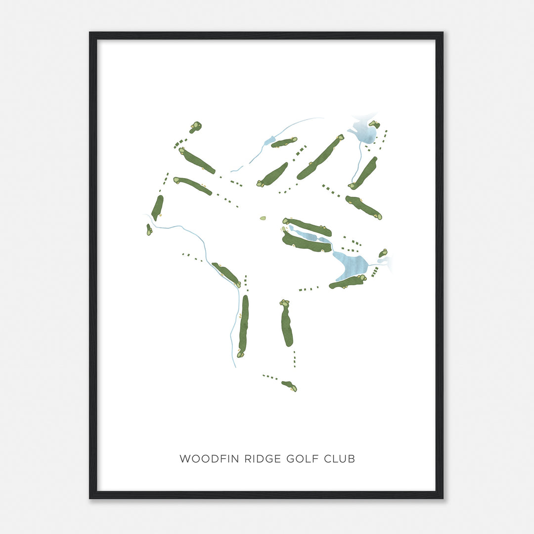 Print of Woodfin Ridge Golf Club Modern Map