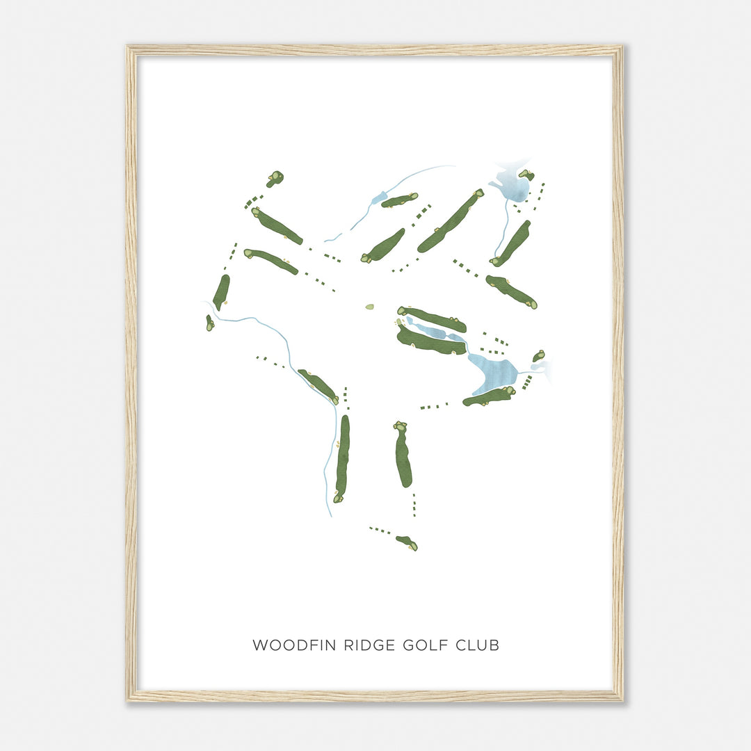 Print of Woodfin Ridge Golf Club Modern Map