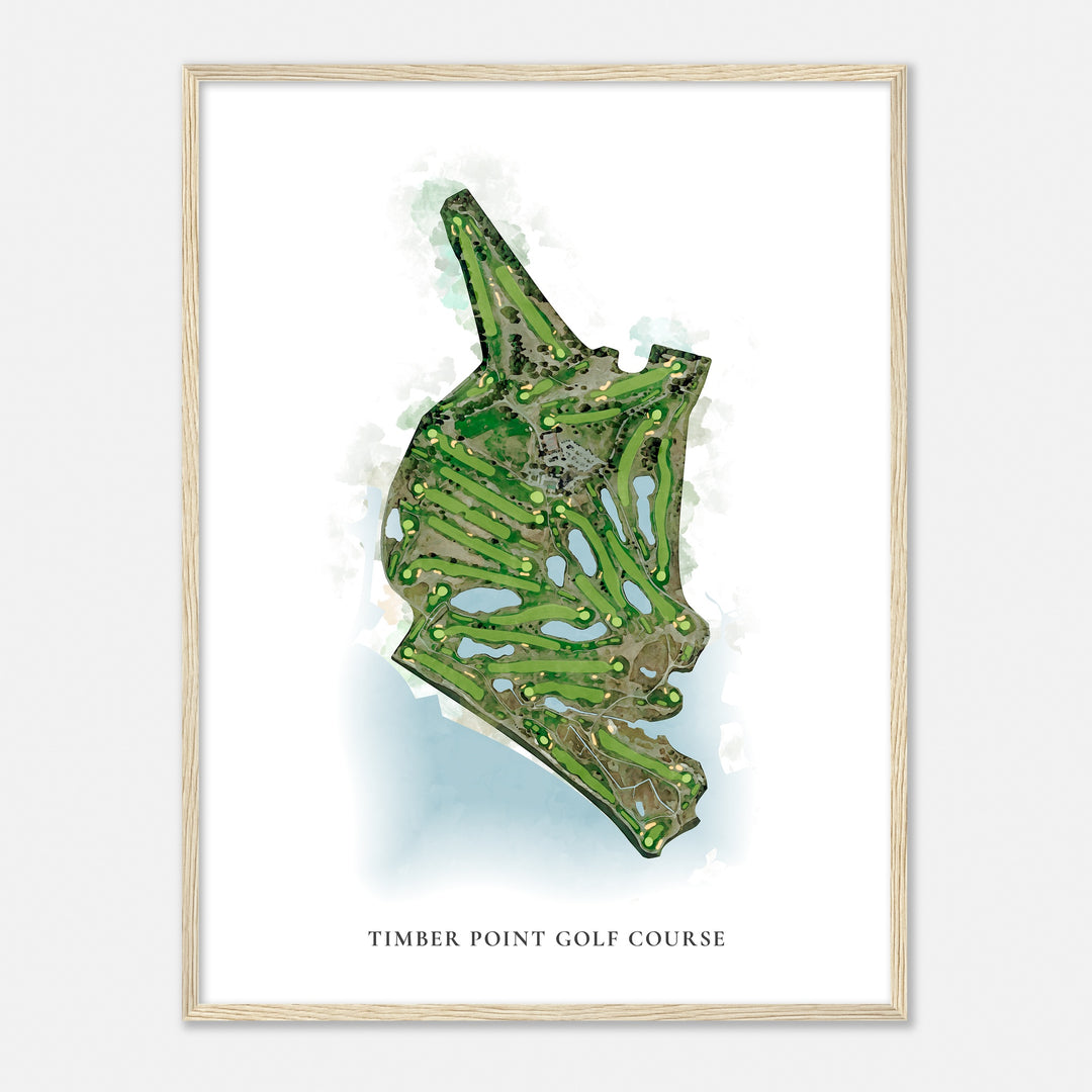 Print of Timber Point Golf Course Classic Map