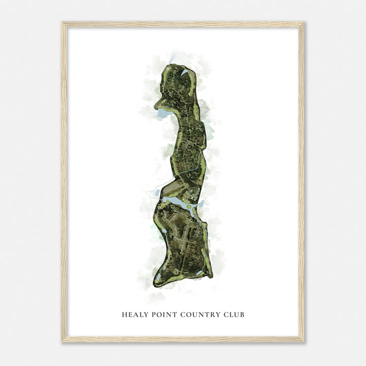 Print of Healy Point Country Club Classic Map