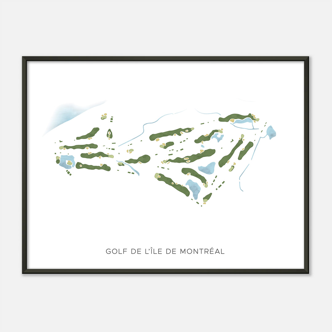 Print of Golf De L'Île De Montréal Modern Map