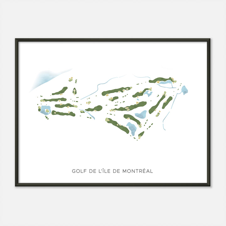 Print of Golf De L'Île De Montréal Modern Map