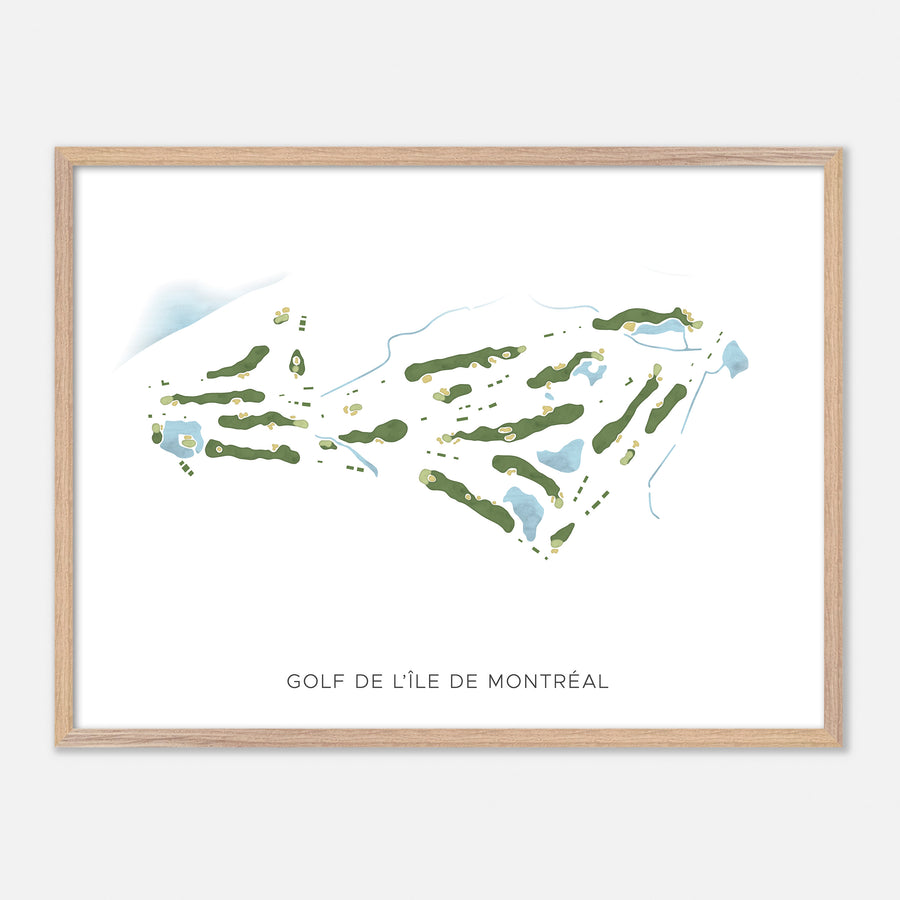 Print of Golf De L'Île De Montréal Modern Map