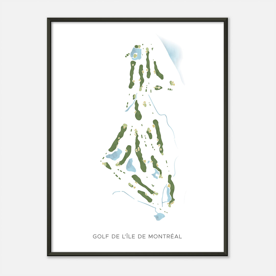 Print of Golf De L'Île De Montréal Modern Map
