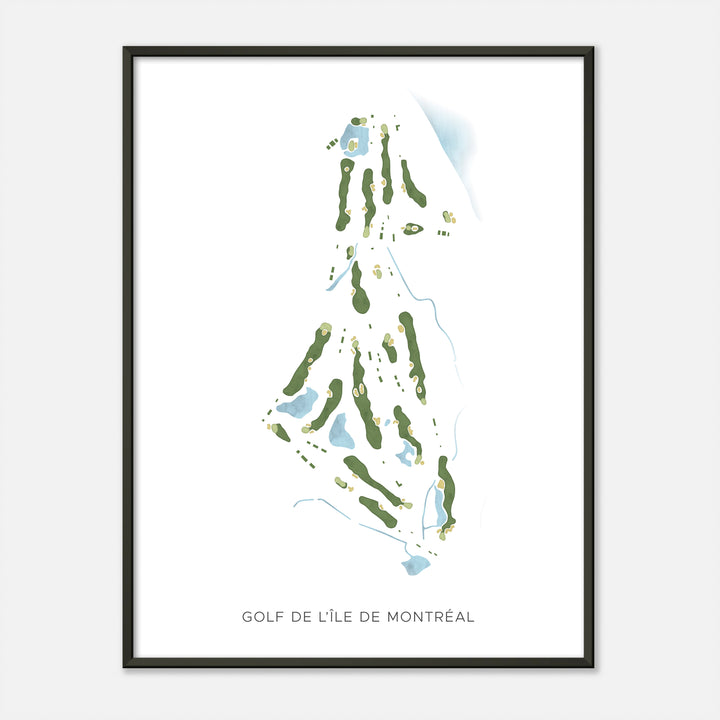 Print of Golf De L'Île De Montréal Modern Map